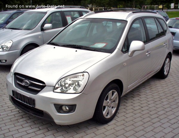 Full specifications and technical details 2006 Kia Carens II 2.0i 16V (144 Hp)