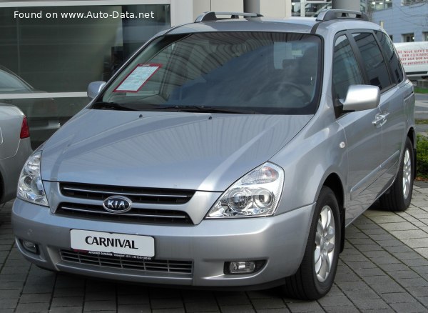 المواصفات والتفاصيل التقنية الكاملة 2006 Kia Carnival II (VQ) 2.9 CRDi (185 Hp) Automatic