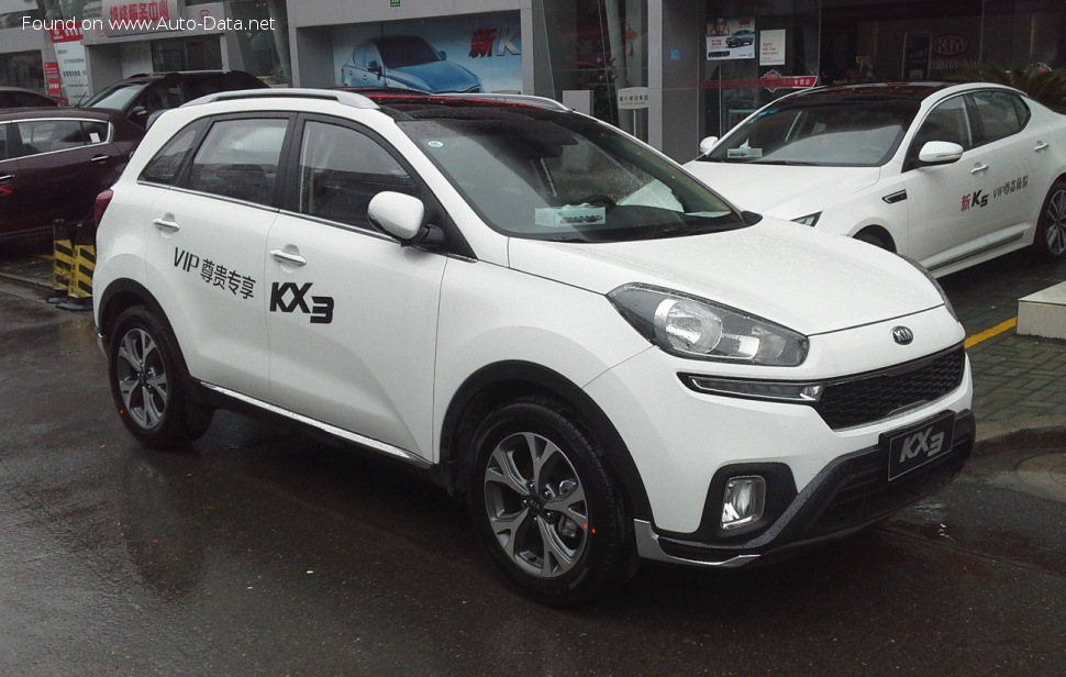 Full specifications and technical details 2015 Kia KX3 1.6 Gamma (125 Hp)