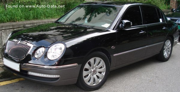 Full specifications and technical details 2003 Kia Opirus 3.5 i V6 24V (198 Hp)