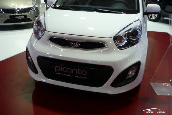 Full specifications and technical details 2011 Kia Picanto II 3D 1.0 12V LPI (82 Hp)