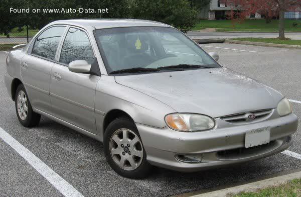 المواصفات والتفاصيل التقنية الكاملة 2000 Kia Sephia II 1.5 i 16V GL (88 Hp)
