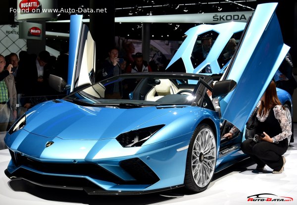 المواصفات والتفاصيل التقنية الكاملة 2017 Lamborghini Aventador S Roadster 6.5 V12 (740 Hp) 4WD ISR