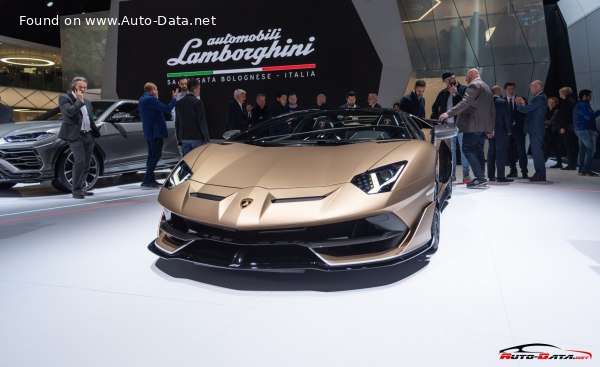 Full specifications and technical details 2018 Lamborghini Aventador SVJ Roadster 6.5 V12 (770 Hp) 4WD ISR