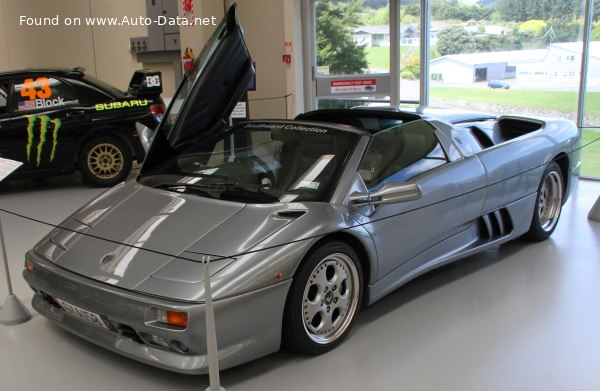 Full specifications and technical details 1996 Lamborghini Diablo Roadster VT 5.7 (492 Hp)