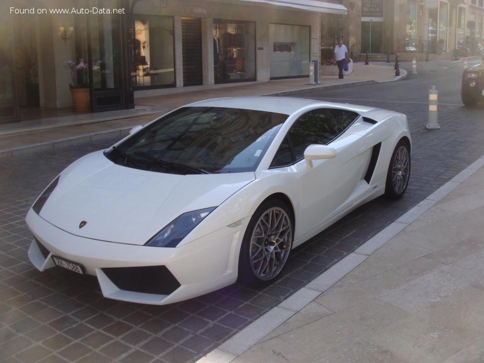 Full specifications and technical details 2008 Lamborghini Gallardo LP 560-4 5.2i V10 (560 Hp) AWD E-Gear