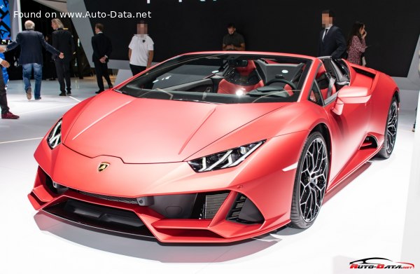 Full specifications and technical details 2020 Lamborghini Huracan EVO Spyder (facelift 2019) 5.2 V10 (610 Hp) LDF