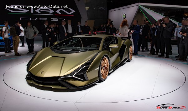 Full specifications and technical details 2019 Lamborghini Sian FKP 37 6.5 V12 (819 Hp) Hybrid AWD Automatic