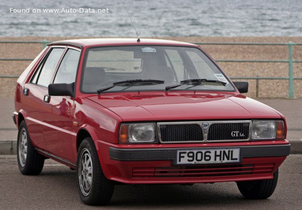 المواصفات والتفاصيل التقنية الكاملة 1986 Lancia Delta I (831, facelift 1986) 1.6 GT i.e. (108 Hp)