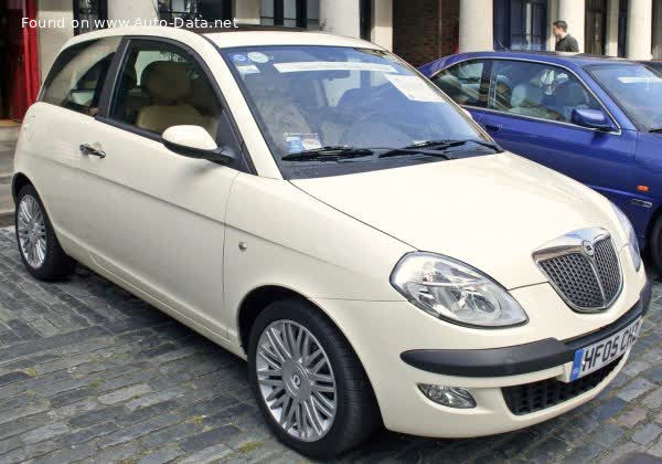 Vollständige Spezifikationen und technische Details 2003 Lancia Ypsilon (843) 1.3 16V CDRi Multijet (70 Hp)