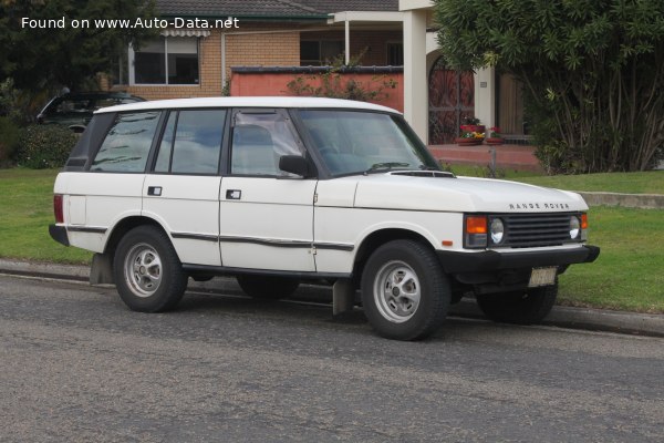 Full specifications and technical details 1981 Land Rover Range Rover I 3.5 Vogue (126 Hp)