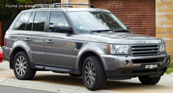 Full specifications and technical details 2005 Land Rover Range Rover Sport I 4.2 V8 Supercharged (390 Hp) AWD Automatic