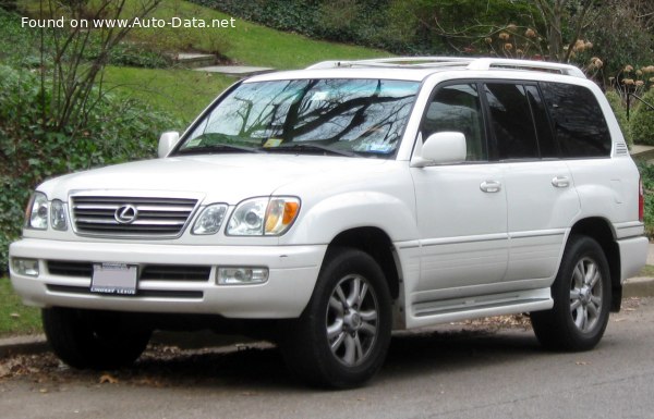 Full specifications and technical details 2002 Lexus LX II (facelift 2002) 470 V8 (235 Hp) AWD Automatic