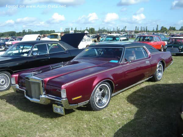 Full specifications and technical details 1972 Lincoln Continental Mark IV 7.5 V8 (215 Hp) Automatic