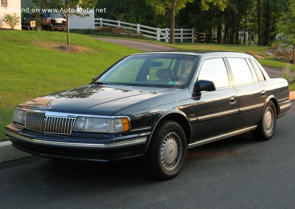 Full specifications and technical details 1992 Lincoln Continental VIII 3.8 (160 Hp)