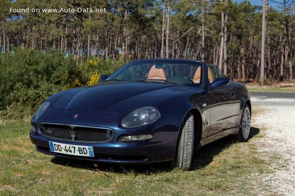 Full specifications and technical details 2001 Maserati Spyder 4.2 i V8 32V (390 Hp)