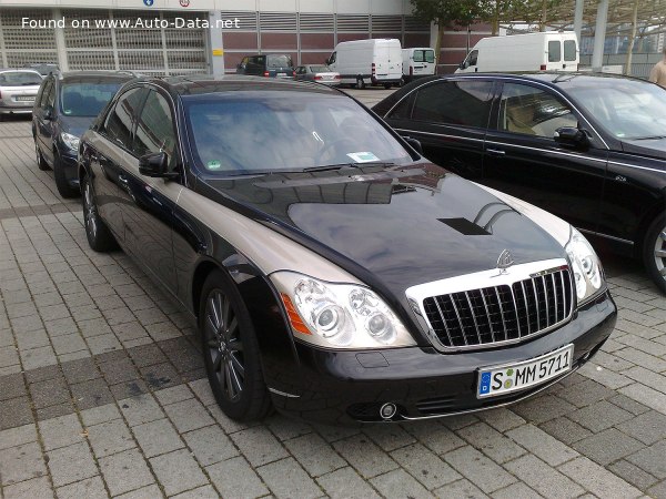 Full specifications and technical details 2006 Maybach 62 S (V240) 6.0 V12 (612 Hp) Automatic