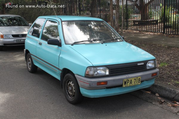 المواصفات والتفاصيل التقنية الكاملة 1989 Mazda 121 I (DA) 1.1 (54 Hp)