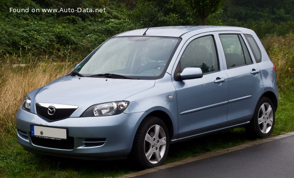 المواصفات والتفاصيل التقنية الكاملة 2003 Mazda 2 I (DY) 1.4i 16V (80 Hp) Automatic