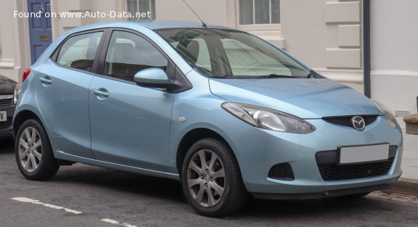 Full specifications and technical details 2009 Mazda 2 II (DE) 1.6 CD (90 Hp)