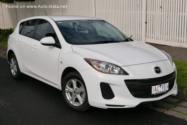 Full specifications and technical details 2011 Mazda 3 II Hatchback (BL, facelift 2011) 1.6i (105 Hp) Automatic