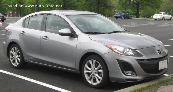 Vollständige Spezifikationen und technische Details 2009 Mazda 3 II Sedan (BL) 1.6i (105 Hp)