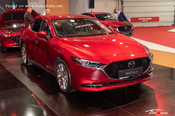 Full specifications and technical details 2019 Mazda 3 IV Sedan 2.5 SkyActiv-G (186 Hp) Automatic