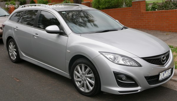 Full specifications and technical details 2010 Mazda 6 II Combi (GH, facelift 2010) 2.2 CD (129 Hp)