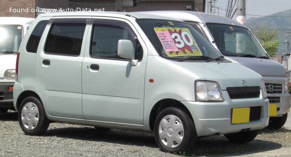 Full specifications and technical details 1998 Mazda Az-wagon II 0.7 12V (52 Hp)