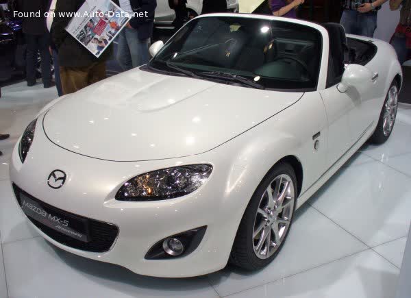 Vollständige Spezifikationen und technische Details 2008 Mazda MX-5 III (NC, facelift 2008) 2.0 (161 Hp) Automatic