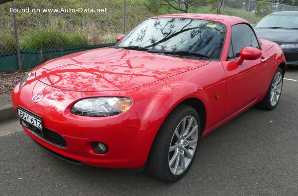 Full specifications and technical details 2005 Mazda MX-5 III (NC) Hardtop 2.0 i 16V (160 Hp)