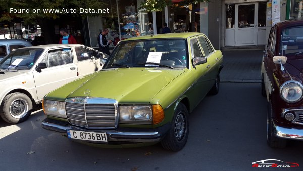 Full specifications and technical details 1978 Mercedes-Benz W123 240 D (72 Hp)