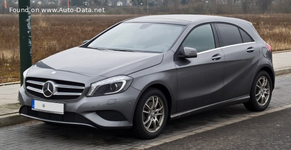 Full specifications and technical details 2012 Mercedes-Benz A-class (W176) A 200 (156 Hp) DCT