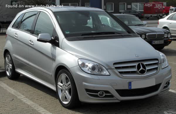 Full specifications and technical details 2008 Mercedes-Benz B-class (W245 facelift 2008) B 180 CDI (109 Hp)