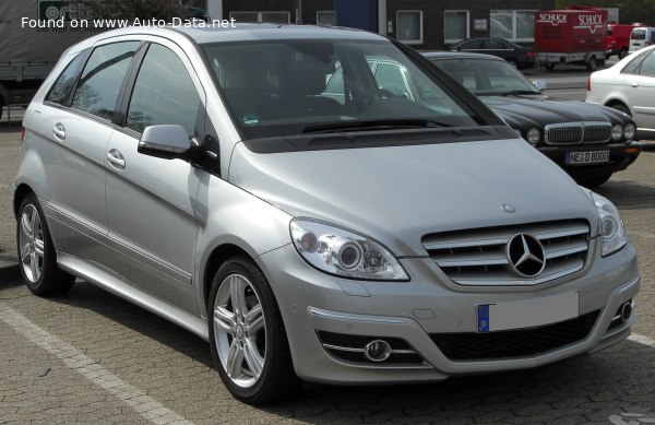 Full specifications and technical details 2008 Mercedes-Benz B-class (W245 facelift 2008) B 200 Turbo (193 Hp)