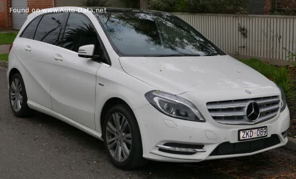 Full specifications and technical details 2013 Mercedes-Benz B-class (W246) B 160 CDI (90 Hp) DCT