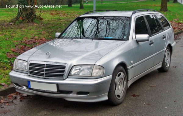 المواصفات والتفاصيل التقنية الكاملة 2000 Mercedes-Benz C-class T-modell (S202, facelift 1997) C 200 Kompressor (163 Hp) 5G-TRONIC