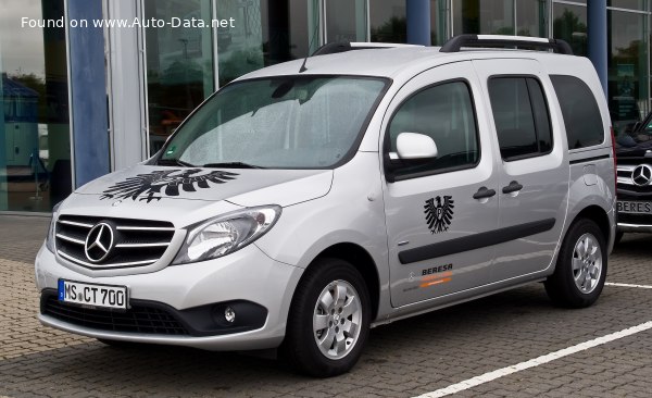 Full specifications and technical details 2015 Mercedes-Benz Citan Tourer Long (W415) 108 CDI (75 Hp) BlueEFFICIENCY