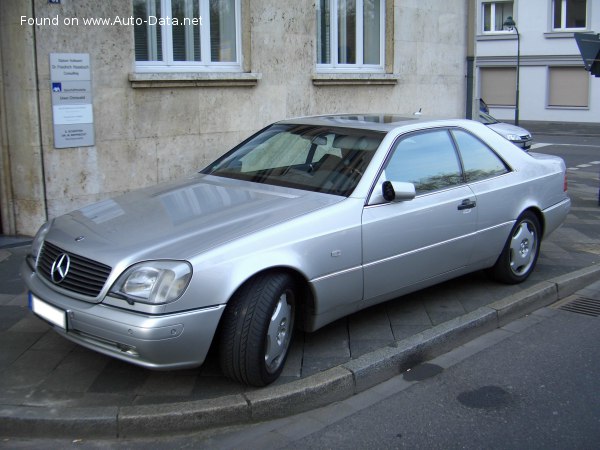 Full specifications and technical details 1996 Mercedes-Benz CL (C140) CL 600 V12 (394 Hp) Automatic