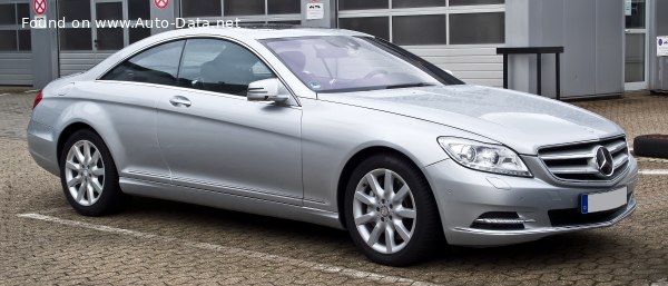 Full specifications and technical details 2010 Mercedes-Benz CL (C216, facelift 2010) CL 500 BlueEFFICIENCY V8 (435 Hp) 4MATIC 7G-TRONIC PLUS