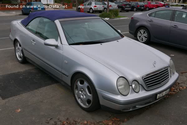 Vollständige Spezifikationen und technische Details 1998 Mercedes-Benz CLK (A208) CLK 320 V6 (218 Hp) 5G-TRONIC
