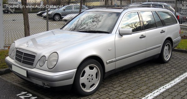 المواصفات والتفاصيل التقنية الكاملة 1995 Mercedes-Benz E-class T-modell (S210) E 200 (136 Hp) Automatic