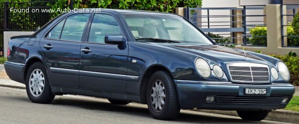 Full specifications and technical details 1996 Mercedes-Benz E-class (W210) E 230 (150 Hp) Automatic