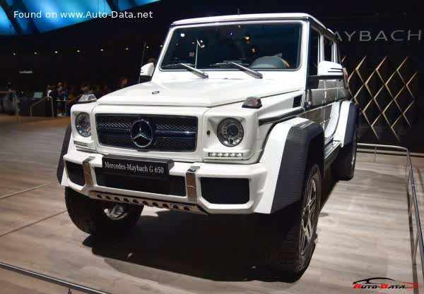 Vollständige Spezifikationen und technische Details 2017 Mercedes-Benz Maybach G-class G 650 Landaulet V12 (630 Hp) 4MATIC 7G-TRONIC