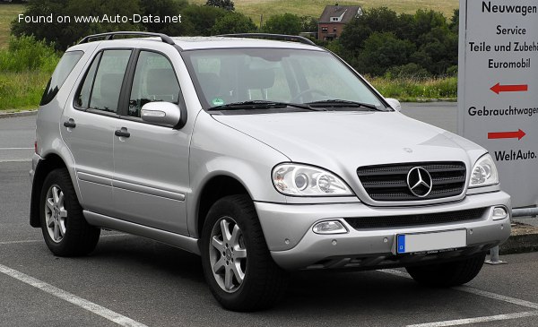 Full specifications and technical details 2003 Mercedes-Benz M-class (W163, facelift 2001) ML 350 V6 (235 Hp) 4MATIC 5G-TRONIC