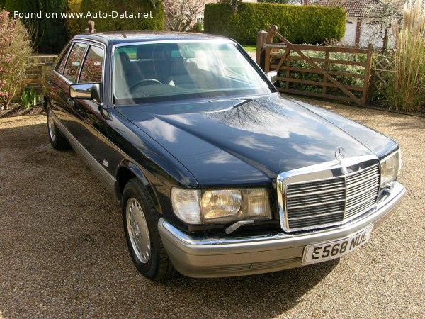 المواصفات والتفاصيل التقنية الكاملة 1987 Mercedes-Benz S-class SEL (V126, facelift 1985) 500 SEL V8 (265 Hp) Automatic