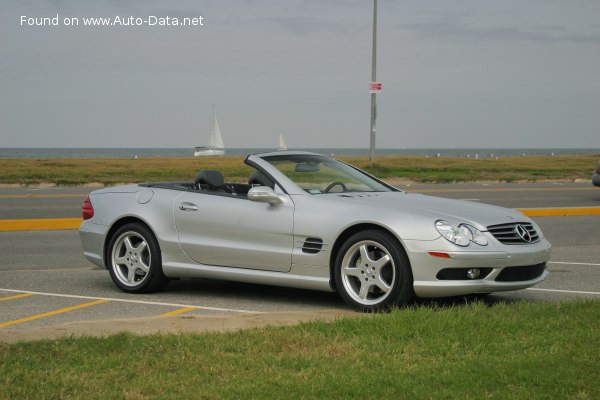 Full specifications and technical details 2002 Mercedes-Benz SL (R230) SL 350 V6 (245 Hp) Automatic