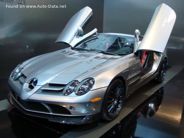 Spécifications complètes et détails techniques 2007 Mercedes-Benz SLR McLaren (R199) Roadster 5.5 V8 Kompressor (626 Hp) AMG SPEEDSHIFT R