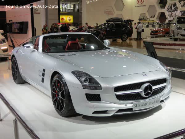 Full specifications and technical details 2011 Mercedes-Benz SLS AMG Roadster (R197) 6.2 V8 (571 Hp) AMG SPEEDSHIFT DCT