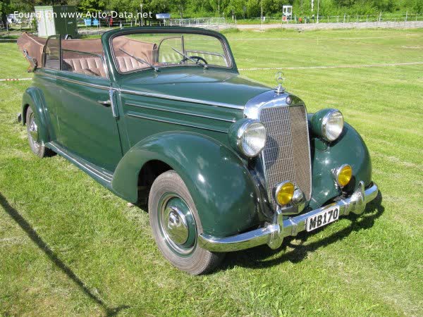 Vollständige Spezifikationen und technische Details 1949 Mercedes-Benz W136 Cabriolet B 170 S (52 Hp)